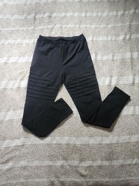 art class Black Ribbed Knee Detail Joggers